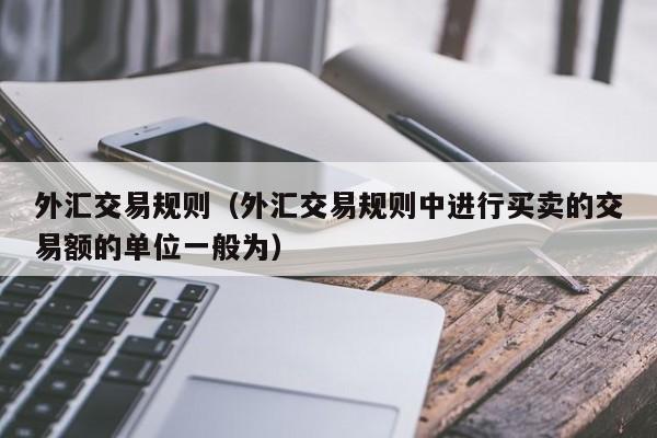外汇交易规则（外汇交易规则中进行买卖的交易额的单位一般为）